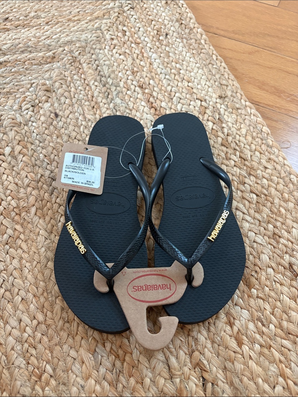 Havaianas slim logo metallic sandals 7/8